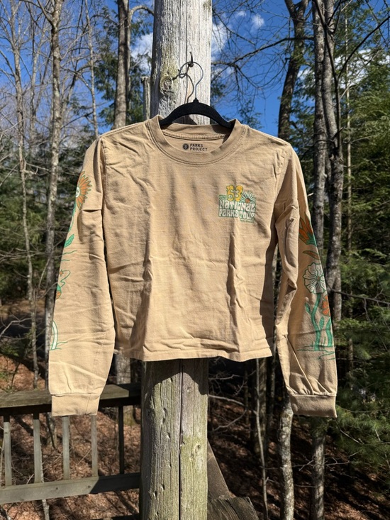 Parks Project Tops - Parks Project Tan Tee with Green & Orange Floral Tour Graphic